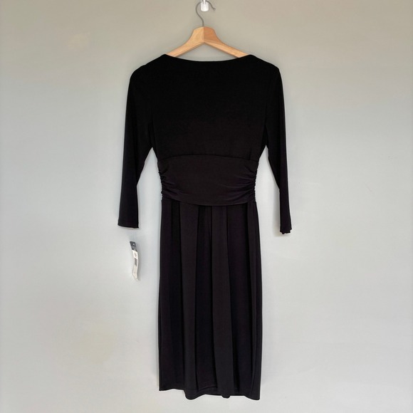 Chaps Women's Size S LTB Gathered Waist Midi Sheath Church Memorial Conservative - Picture 8 of 12